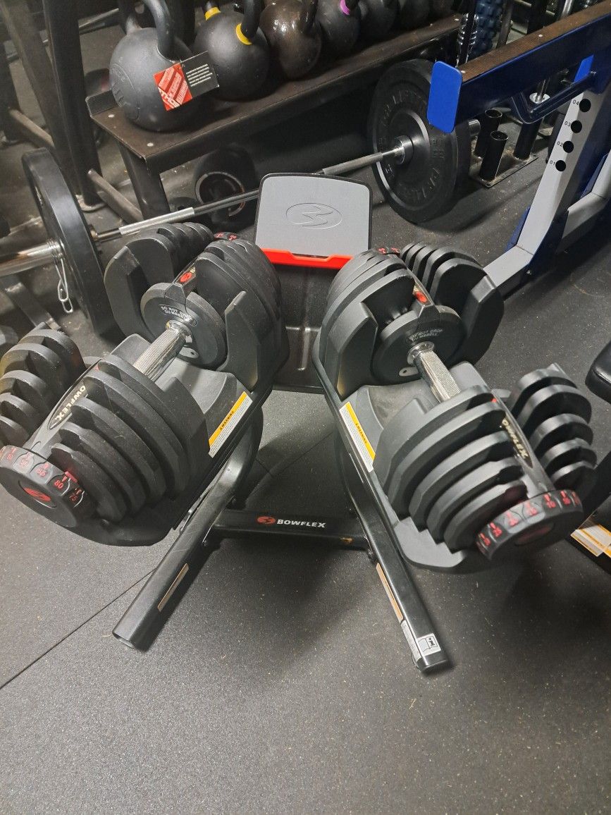 Bowflex 90lb Adjustable Dumbbells w/ Stand