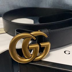 Gucci GG Belt Black Leather size 90 cm 36 in