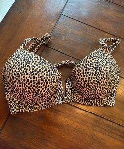 Leopard Print Bikini Top