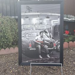 Elvis And Marilyn Monroe Picture Framed 