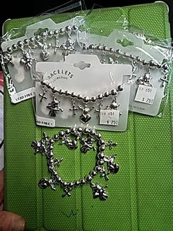 ANGEL CROSS AND HEART BRACELETS
