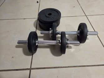 Adjustable Dumbbell Set - 42lbs Total
