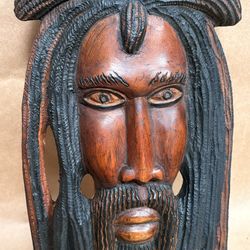 Craved Wooden Rasta Man Hand Carved from Jamaica