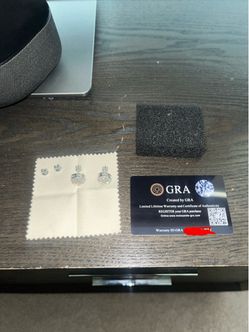 9.5mm lab diamond earrings