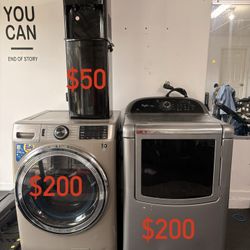 🔥 Washer + Dryer – WORKING – FREE WATER DISPENSER 🔥