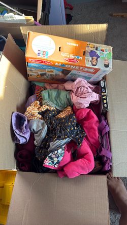 Girl clothes mostly size 4t and a few games and shoes