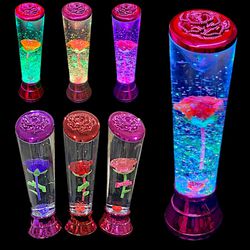 Mothers Day Color Changing Dancing Roses Water Tornado Glitter Light Lamp