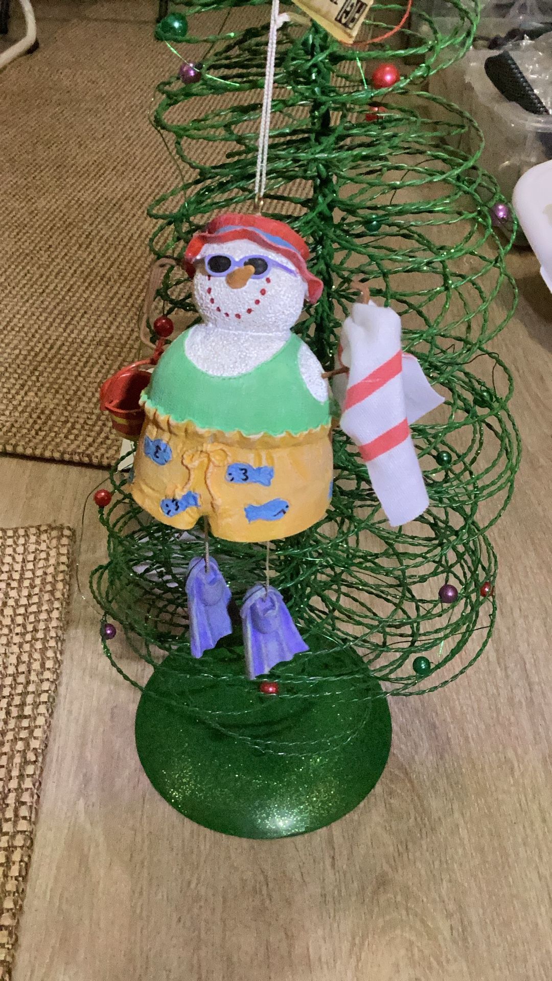 Ornament - Beach Guy Snowtime Ornament - NEW - Figi Graphics Inc. TR-SKF-60. New In original Box. Can Be Hung Or Sit On A Table, Etc.