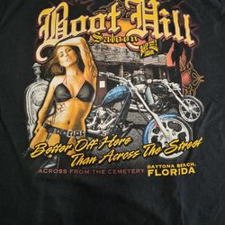  Biker Tee Shirt XL "Boot Hill Saloon" 