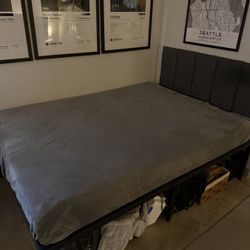Queen Size Bed Frame + Mattress 