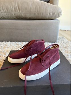 Tory Burch Burgundy Suede Chukka Sneakers - US Women's Size 6