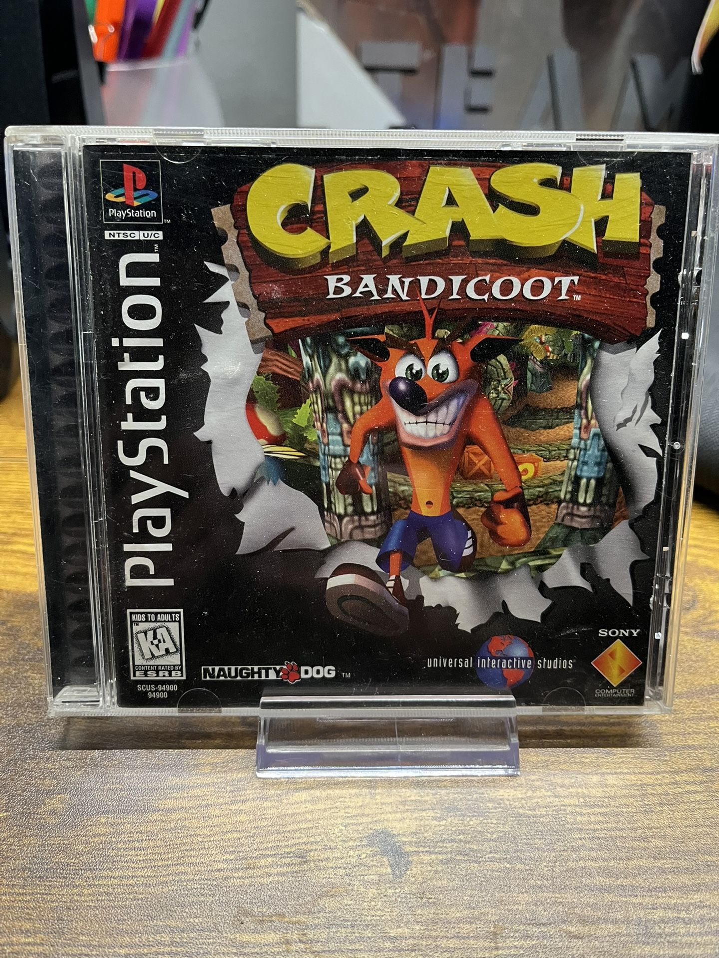 Crash Bandicoot 1 PS1 Black Label CIB Tested $70