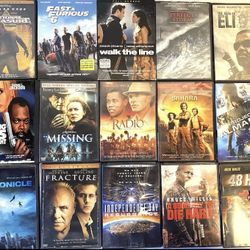 15- Used DVD’s Action , Thriller Movie Collection 