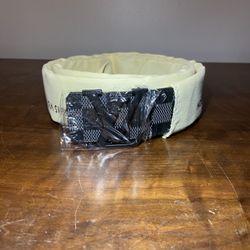Louis Vuitton Belt, Black/Brown, Size 36