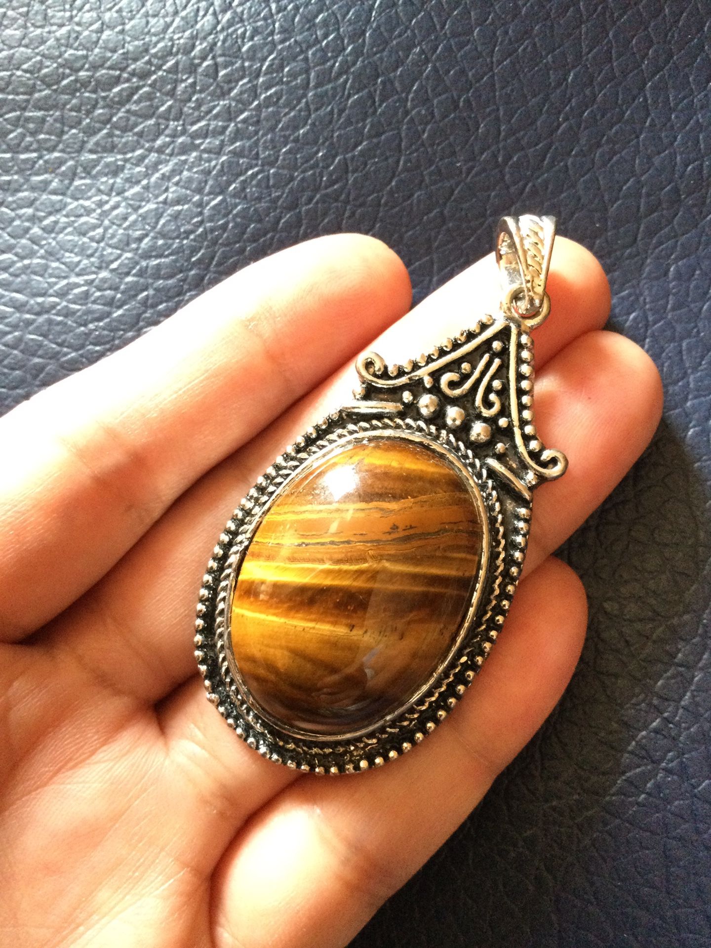 Target Stone Silver Pendant 