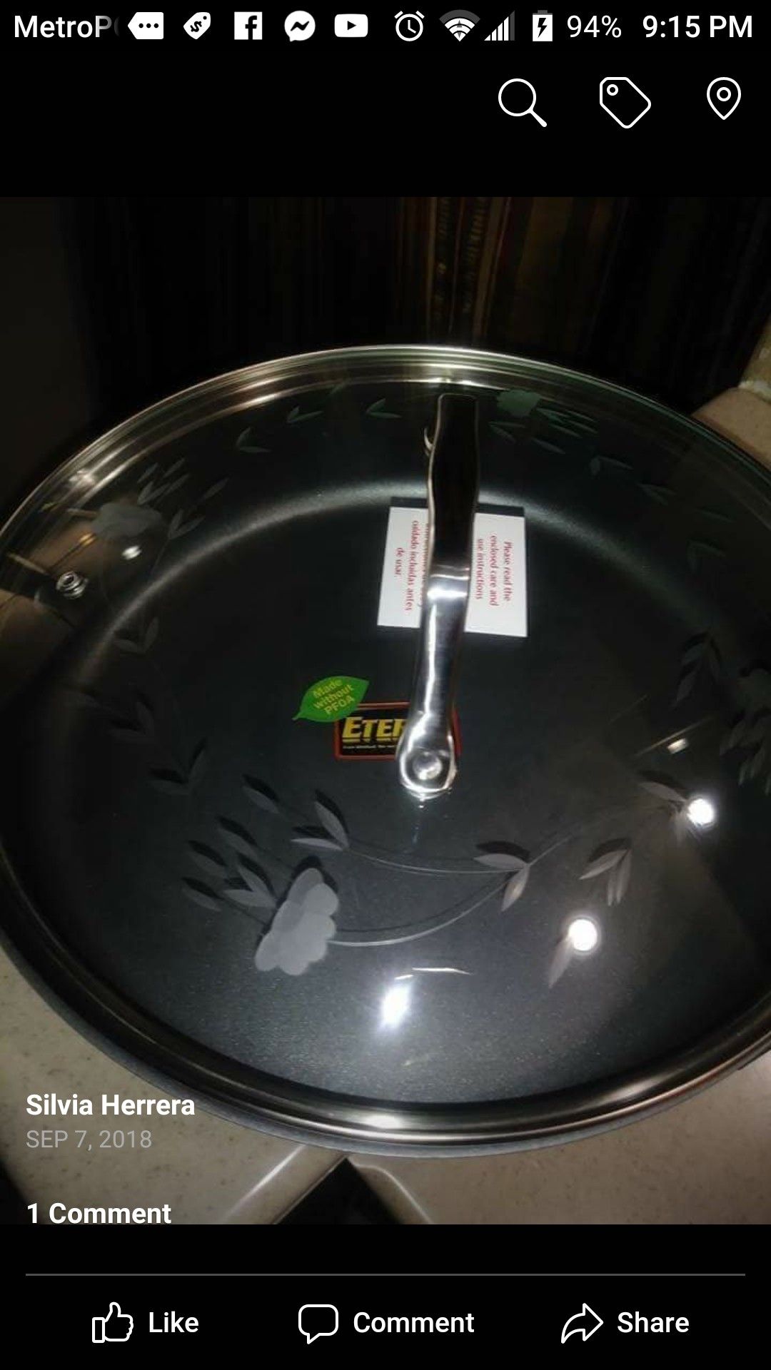 New Princess House Electric Teflon Pan
