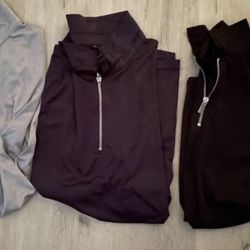 Men’s Dri Fit zip polo set of 3 (Black, Gray, and Navy)