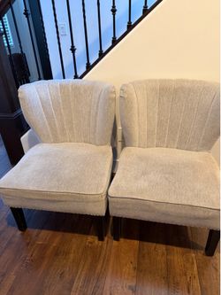 Gray. Cloth chairs