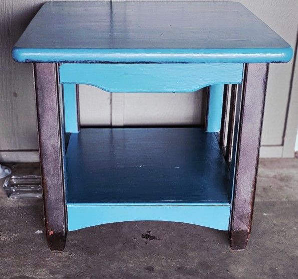 Cute Blue Side Table