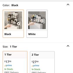 GILLAS Bathroom Over The Toilet Storage Shelf, Bathroom Storage Organizer with Toilet Paper Holder, Space Saver, Black