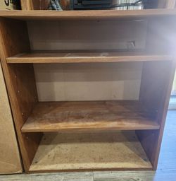 3 shelved bookshelf