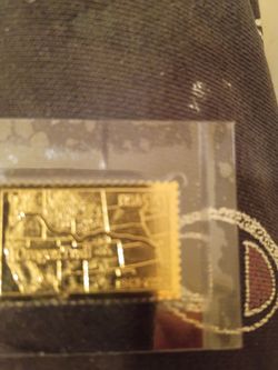 Gold replica stamp from the post office