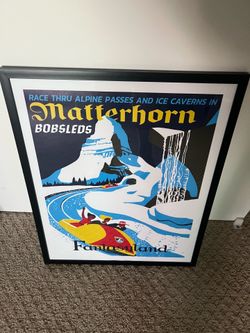 Classic Disney Attraction Framed Posters (set of 3)