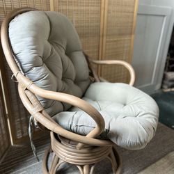 Rattan Style Chair With Cushion