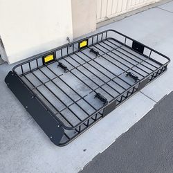 (NEW) $145 Roof Rack Cargo Basket Universal 64x39” Car Top Luggage Holder Carrier 150 LBS max 