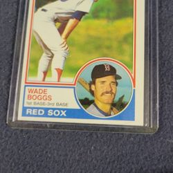 1983 Topps #498 Wade Boggs, Boston Red Sox Rookie Card 
