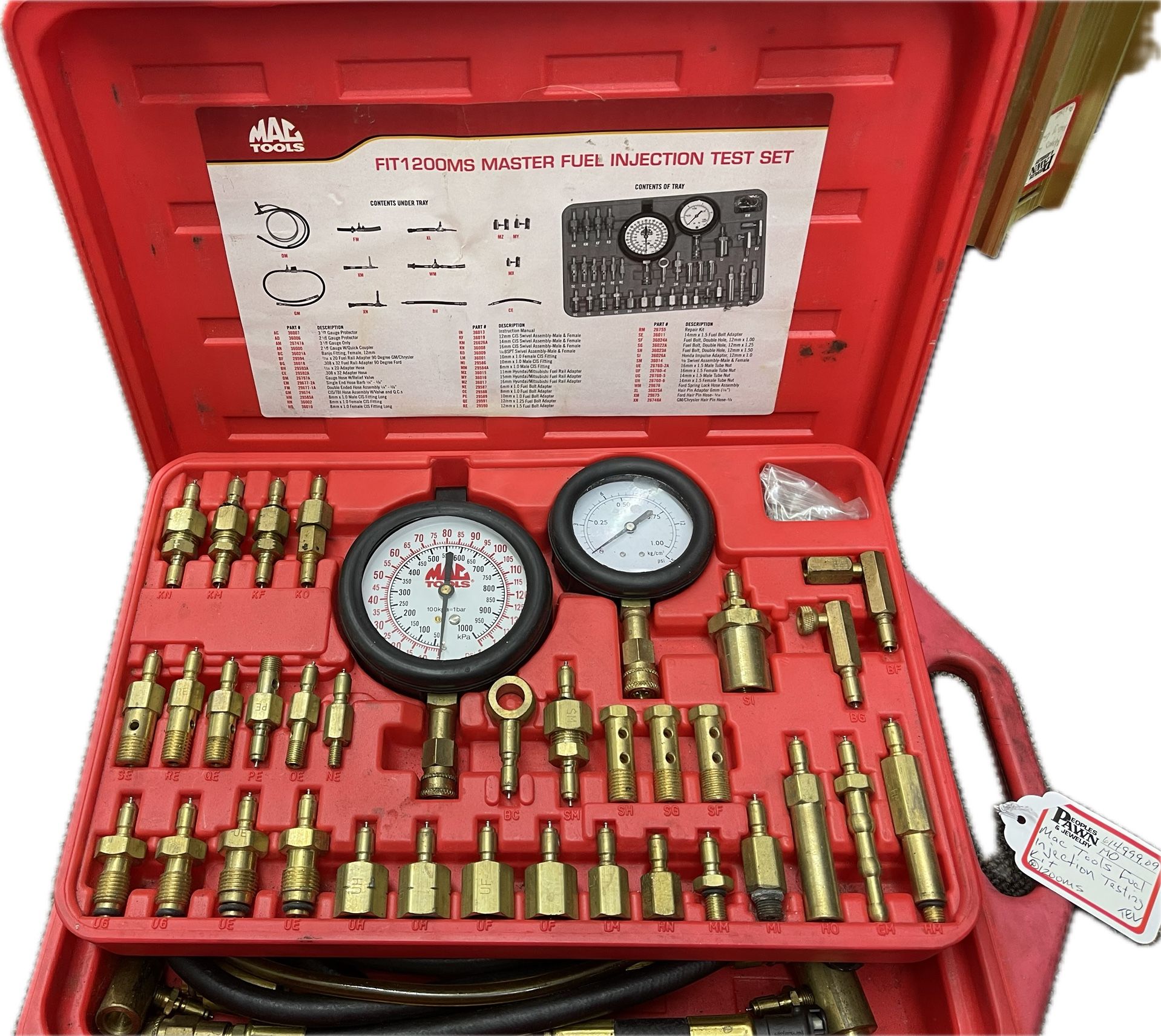 MAC Tools Fuel Injection Testing Kit 1200MS