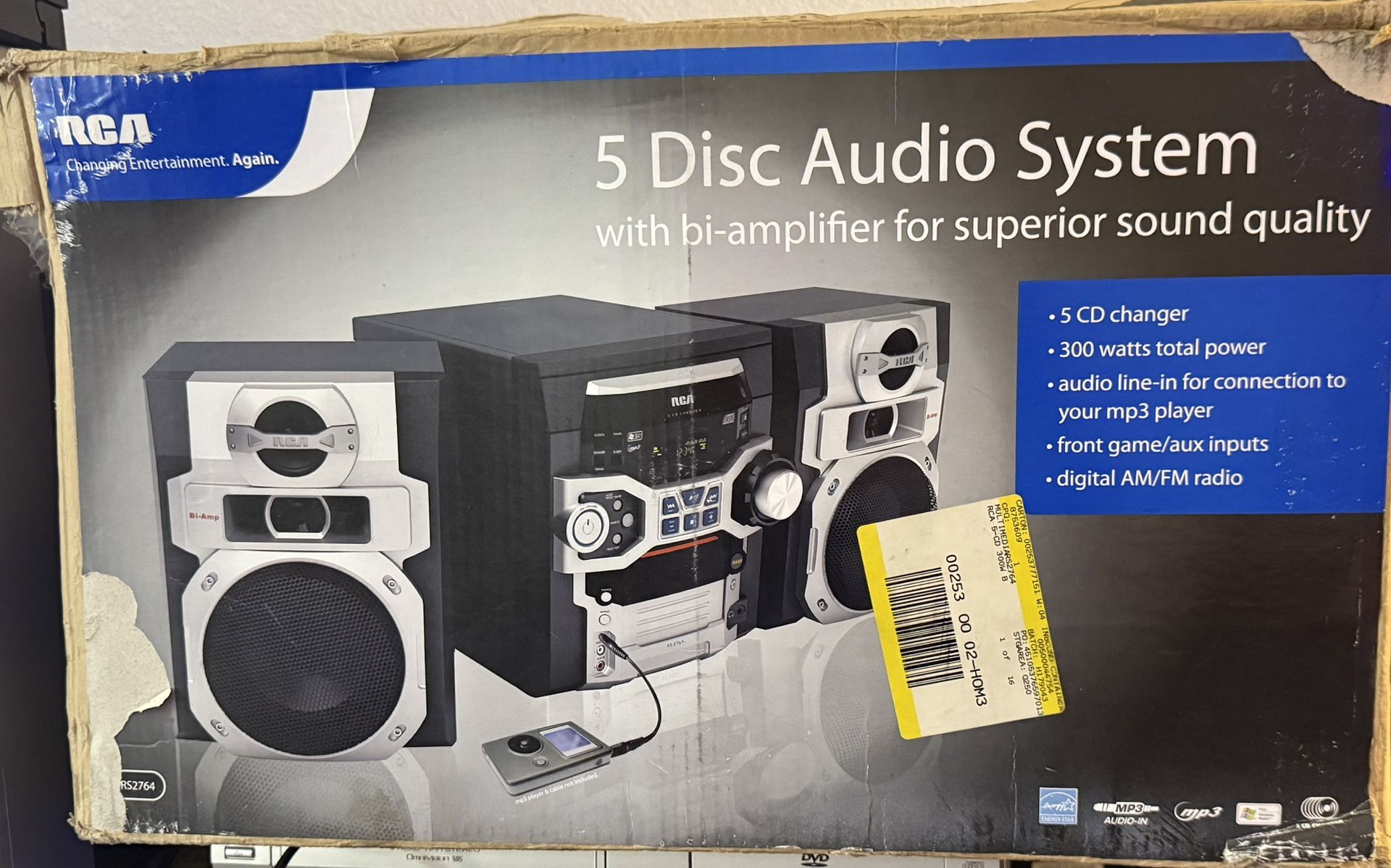 Sistema de audio de 5 CDs 
