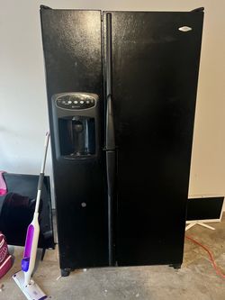 Maytag Black Side-by-Side Refrigerator with Ice Dispenser