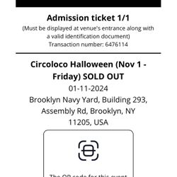 Circo Loco 1x Ticket 