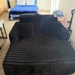 Black loveseat