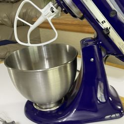 KitchenAid 5-Quart 10-Speed Cobalt Blue Residential Stand Mixer Excellent 
