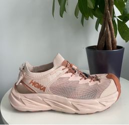 Women Size 9.5 HOKA HOPARA 2 Cream Cedar Hiking Trail Shoes