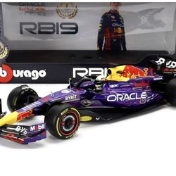 1/18 BBURAGO  RED BULL RB19 MAX VERSTAPPEN WINNER LAS VEGAS GP 2023 MODEL CAR