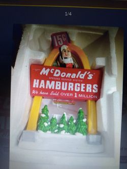 Vtg Dept 56 McDonalds Light up the Night Sign