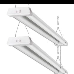 4FT Linkable 42W 4800LM 5000K LED Ceiling Lights for Garages, Pull Chain ON/O...