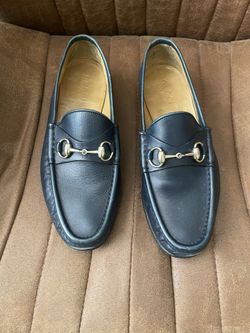 AUTHENTIC Leather Men’s Gucci Shoes NAVY BLUE