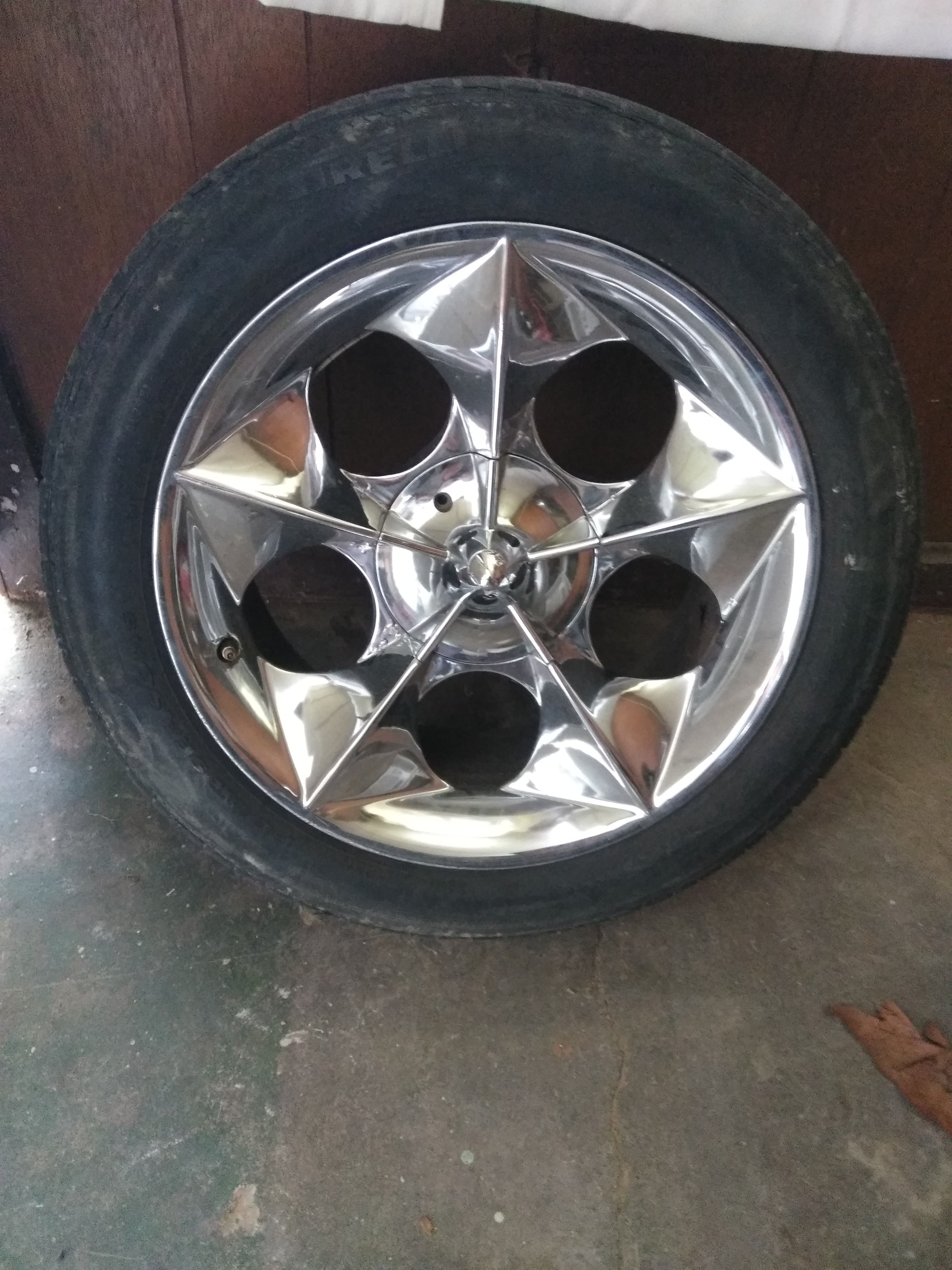 18" Dante reversal 5 lug rims and tires