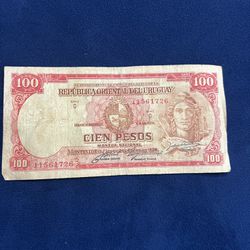 Uruguay 🇺🇾 old currency (100 pesos) 1939