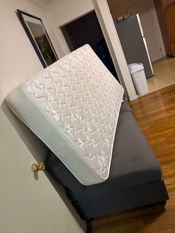 Twin matress with frame