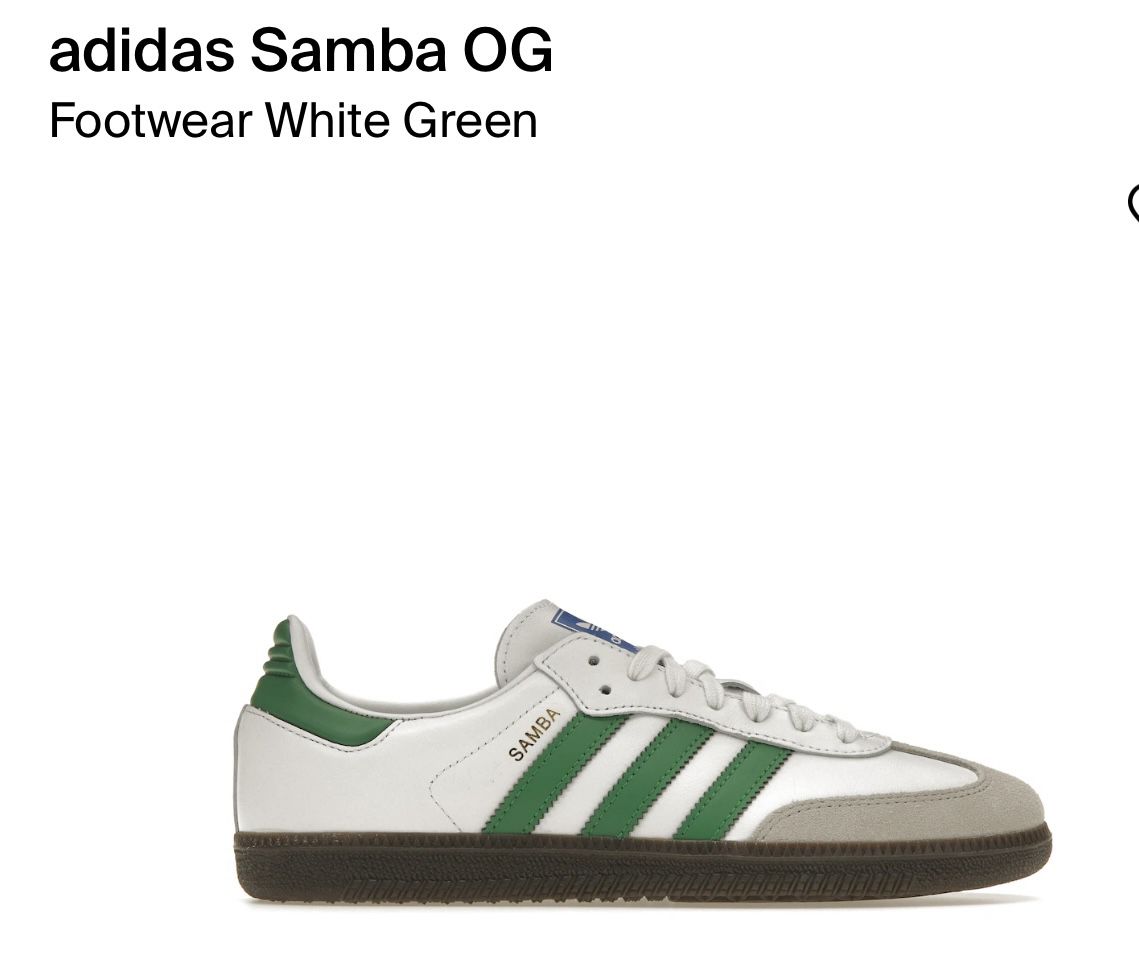 Adidas Samba OG  ( White Green)