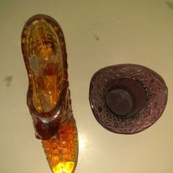 Fenton Glass Slipper N Hat