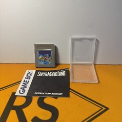 SUPER MARIO LAND NINTENDO GAMEBOY GAME CARTRIDGE, CASE AND MANUAL ONLY *TESTED*