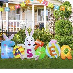 Joliyoou 8FT L Easter Inflatable Yard Decoration