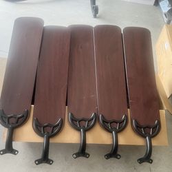 Brown/ Black Blades  Pull chains, Ceiling Fan