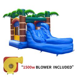 Tropical Hideout Bounce House & Slide For Sale